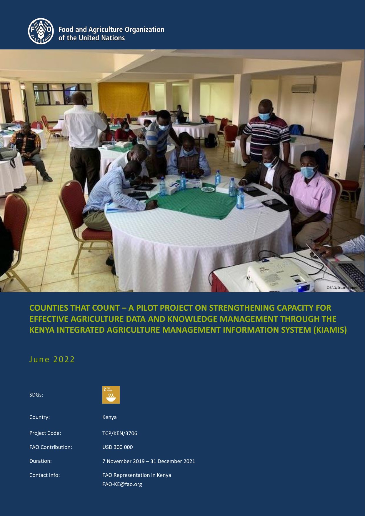 Cover image for Counties that Count – A Pilot Project on Strengthening Capacity for Effective Agriculture Data and Knowledge Management through the Kenya Integrated Agriculture Management Information System (KIAMIS)