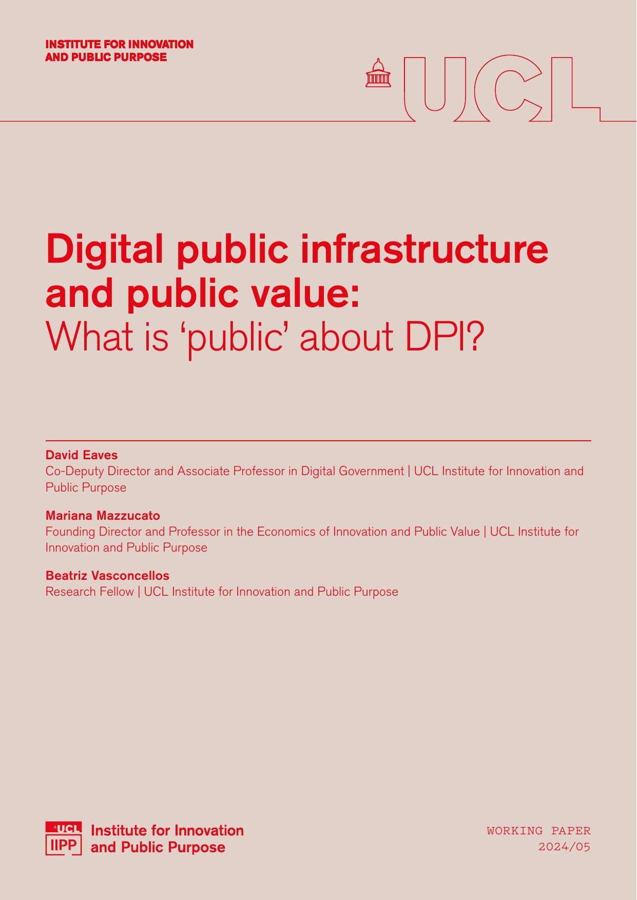 Cover image for Digital public infrastructure and public value: What is 'public' about DPI?
