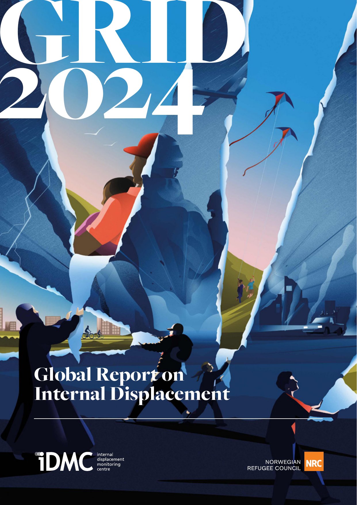 Cover image for GRID 2024 Global Report on Internal Displacement