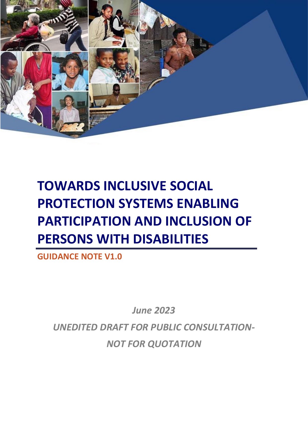 Cover image for Towards Inclusive Social Protection Systems Enabling Participation and Inclusion of Persons with Disabilities
